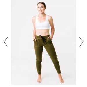 Zyia Jogger Pants Womens Size‎ Large olive gym yoga running stretch